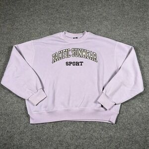 PacSun Sweater Pacific Sunwear Sport Women Medium Lavender Cropped‎ Crewneck
